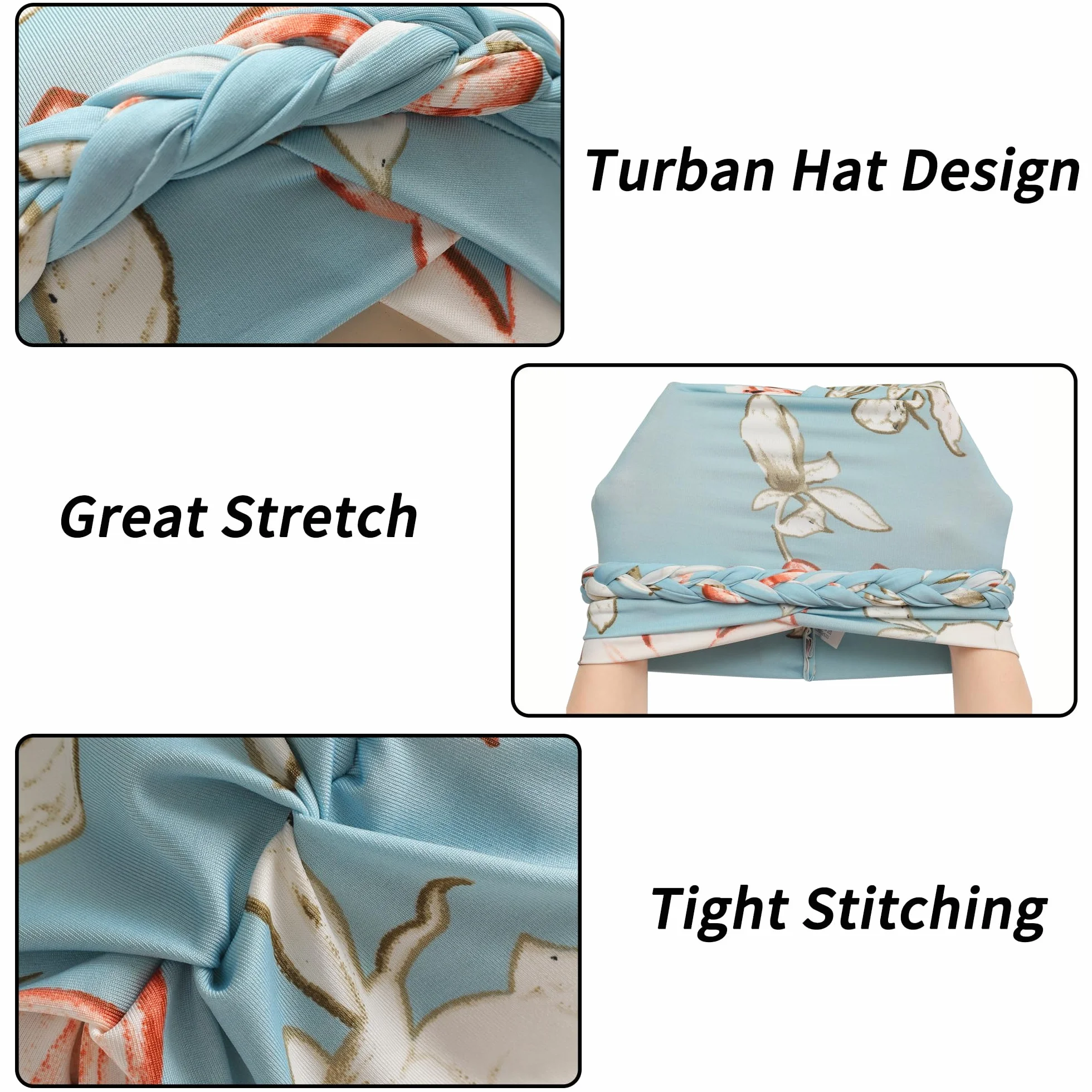ZLYC Bonnet de Chimio pré-noué pour Femme Turban léger