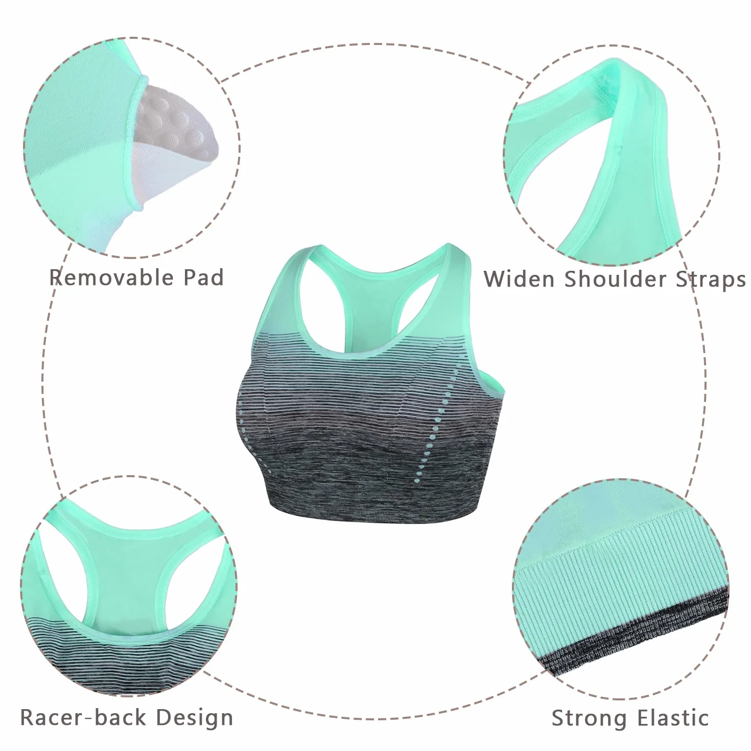 Sykooria Amb00319 Soutien-Gorge de Sport Femme