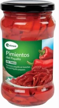 Coaliment Pimientos del Piquillo en Tiras, Pack de 3 Tarros de 220g Peso Escurrido, Listos para Usar