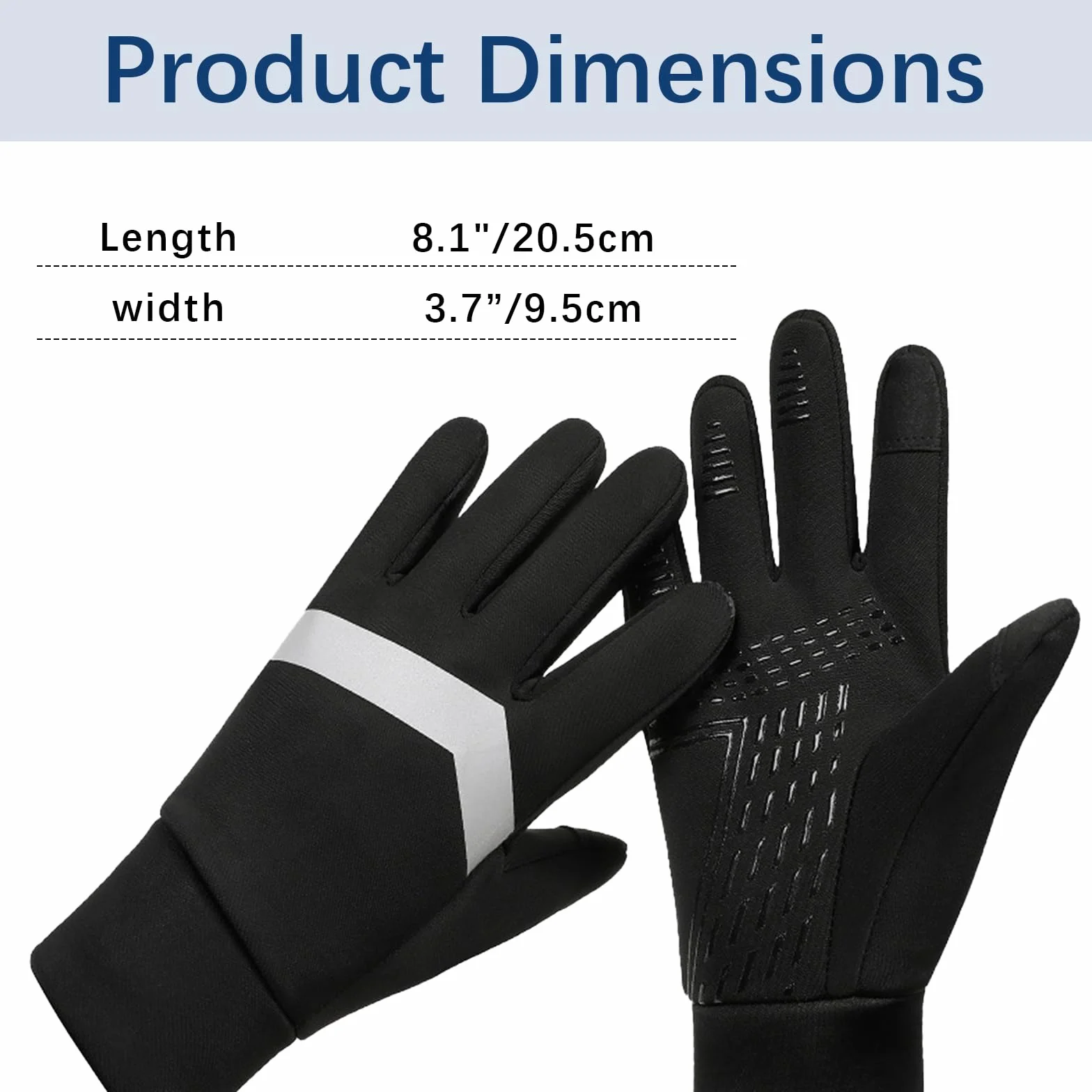 Gants Thermiques d'Hiver Imperméables Antidérapants pour Écran Tactile Enfants Course Randonnée Ski Camping Coupe-Vent