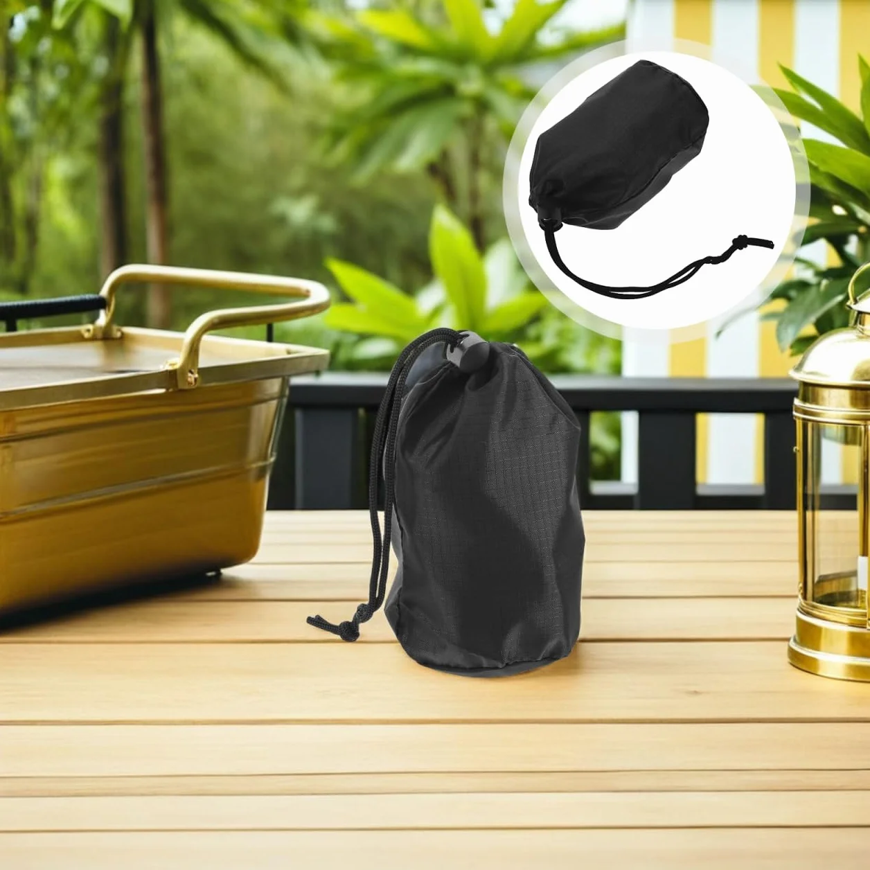 Sac de Rangement Imperméable Lot de 2 Pochettes à Cordon pour Vêtements de Pluie Voyage Étanche Camping Randonnée Vélo