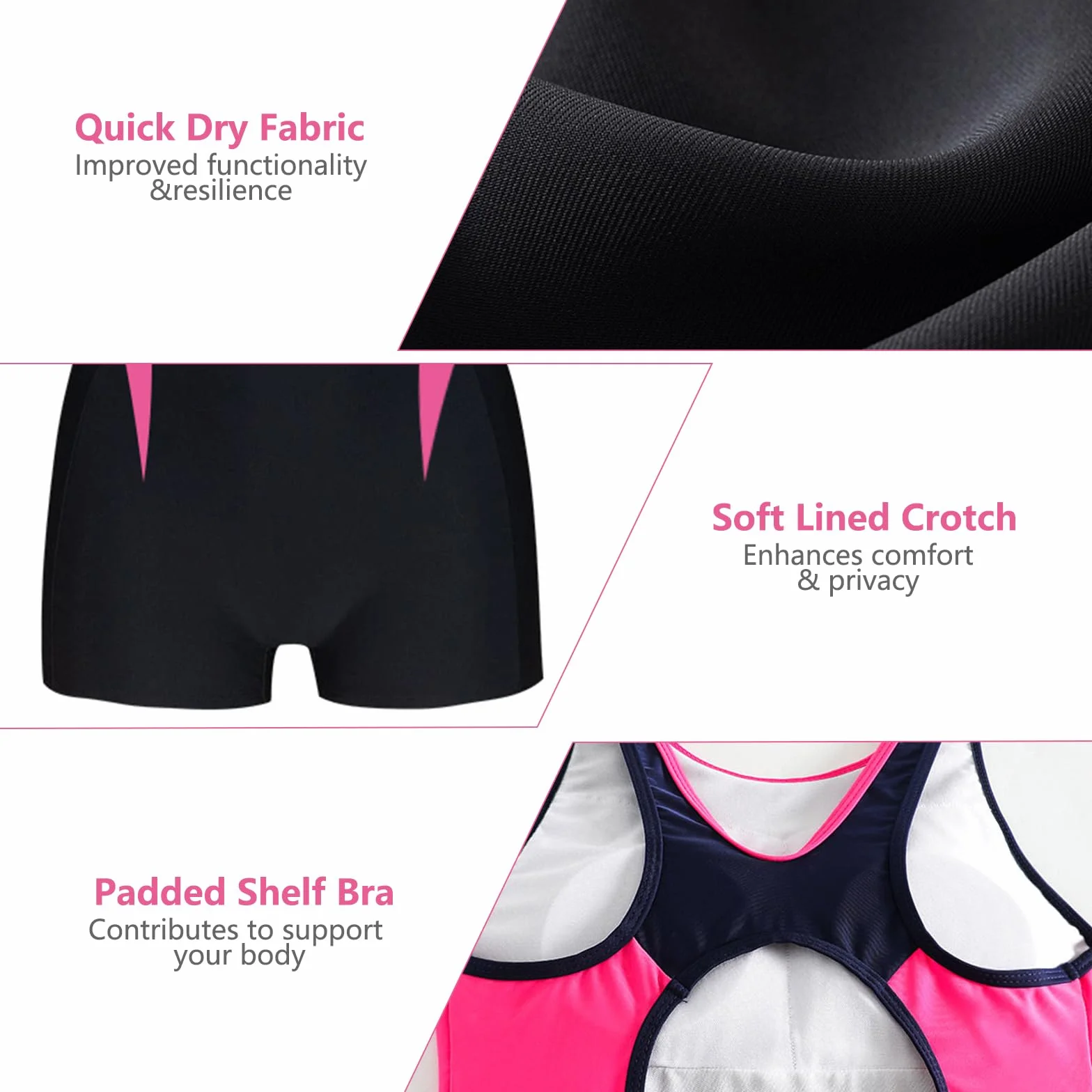 Maillot De Bain Femme Gainant Ventre Plat Coussinets Amovibles Dos Nu