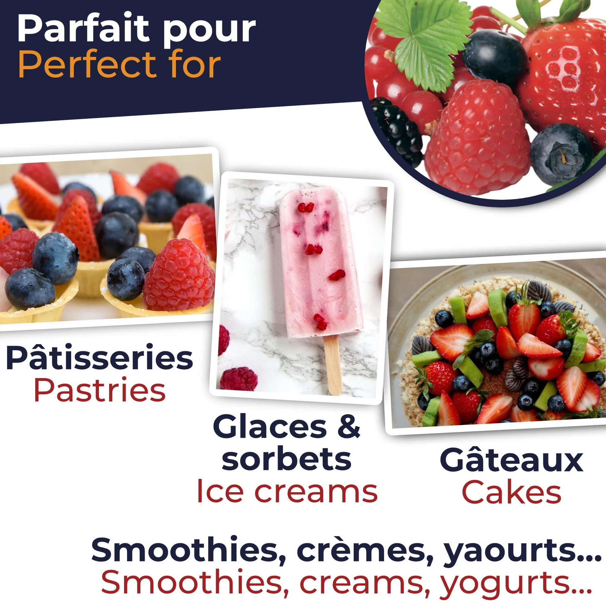 Déco Relief - Arôme Liquide Goût Fruits Rouges 120 ml - Arôme Alimentaire Pâtisserie & Yaourtière - Pour Gâteaux, Pâtisseries, Yaourts - Arôme Concentré - ARO108