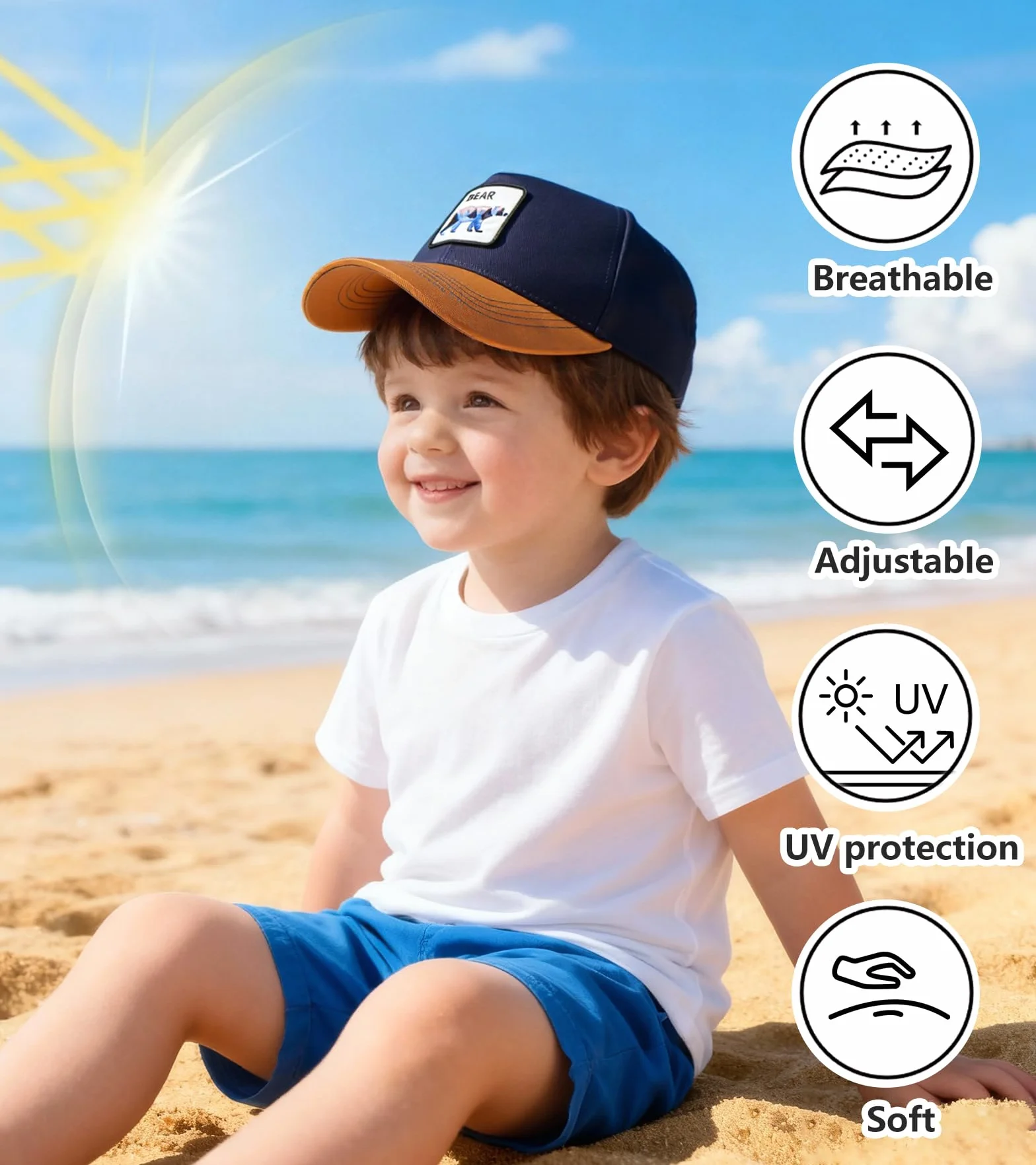 Casquette Enfant Garçon Fille Chapeau Baseball Snapback Tout-Petits 2-7 Ans