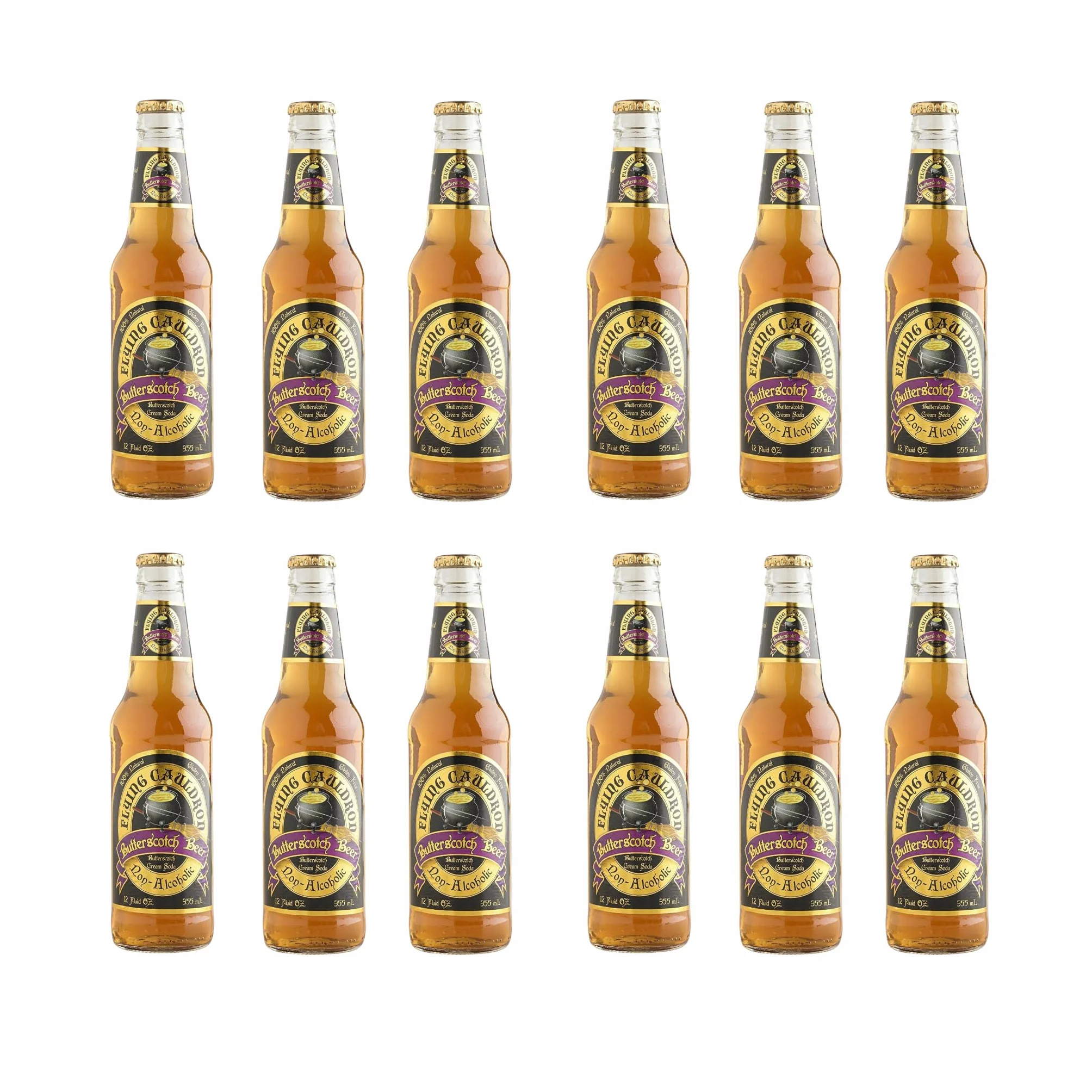 Potter Butterscotch Beer Soda 0,33 l – Sans alcool et délicieux magique (12 bouteilles)