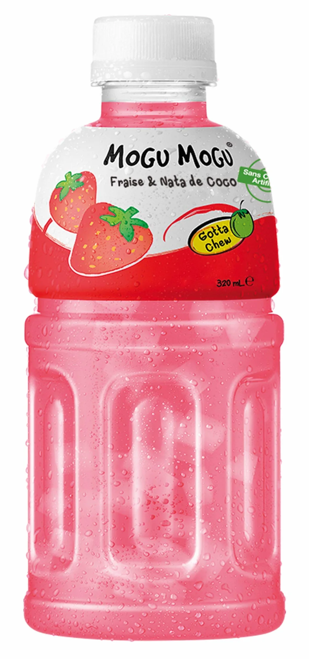 MOGU MOGU Boisson à la Nata de Coco/Jus de Fraise 24 x 320 ml