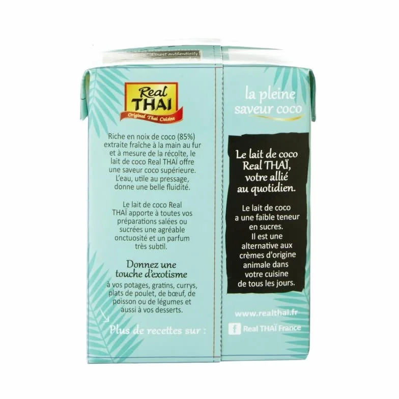 REAL THAI LAIT DE COCO UHT 200ML - REAL THAI - LOT DE 5 - Offre Special