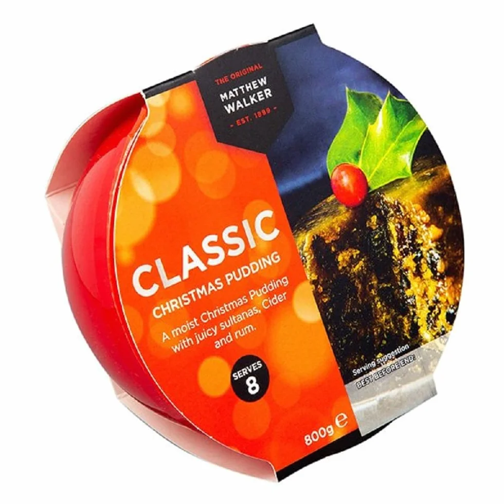 Matthew Walker Pudding de Noël classique 800 grammes x 1 Pudding de Noël anglais traditionnel