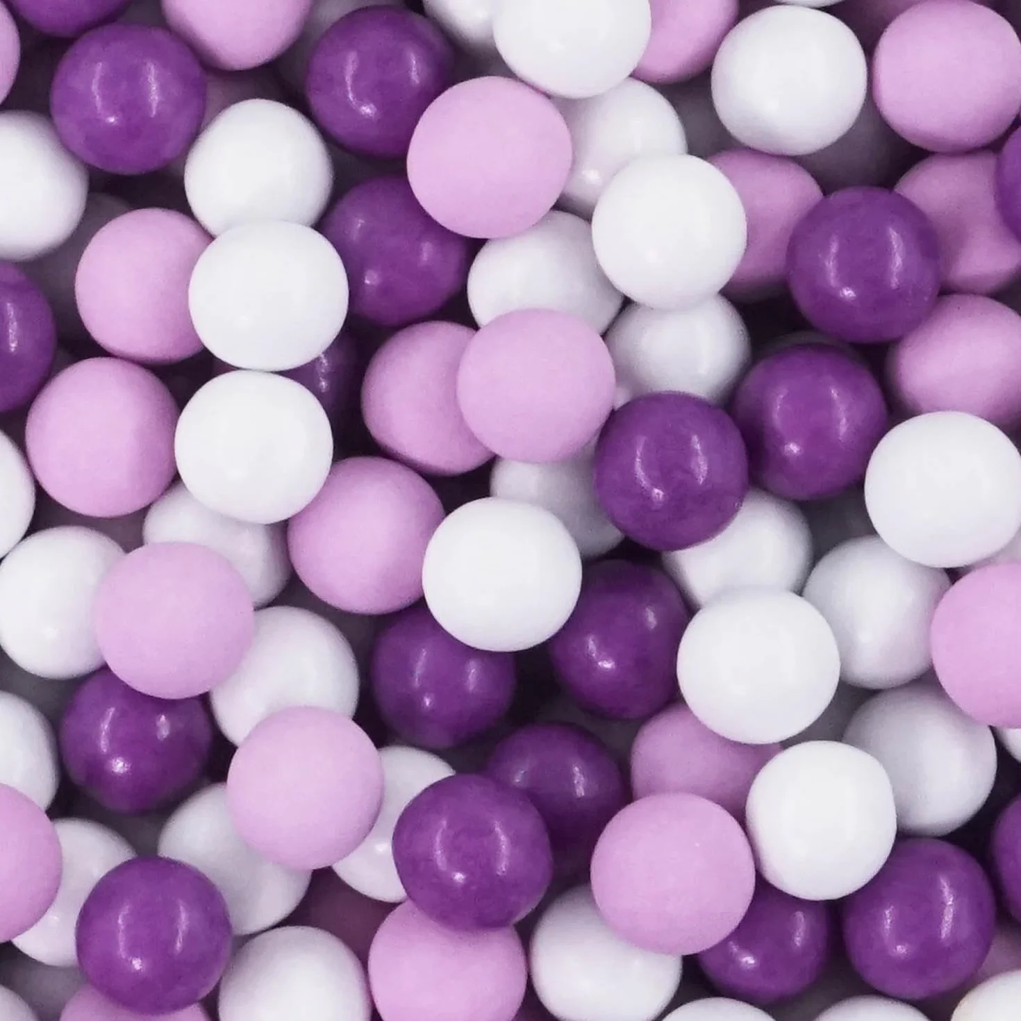 EinsSein 1kg Chocolat Dragees perles mariage Mix petit blanc-lilas-violet brillant 1 cm dragées baptême communion