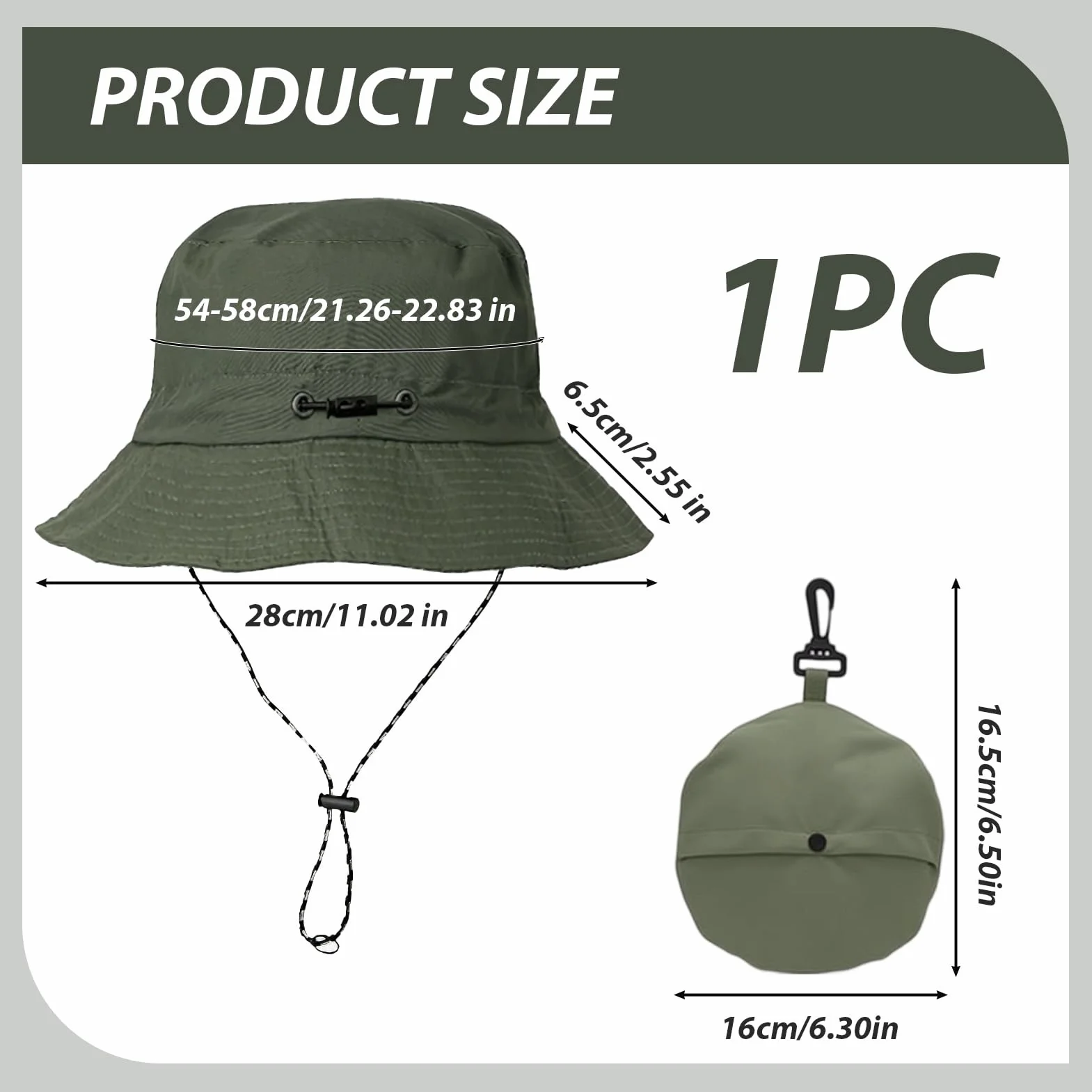 Chapeau Anti UV Homme Vert Armée pour Alpinisme Randonnée Pêche Plein Air