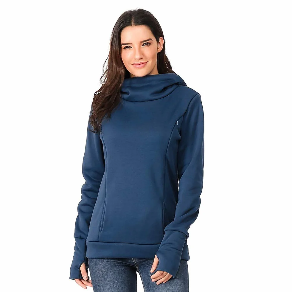Sweat à Capuche Allaitement Grossesse Maternité Pull Grosse Maille