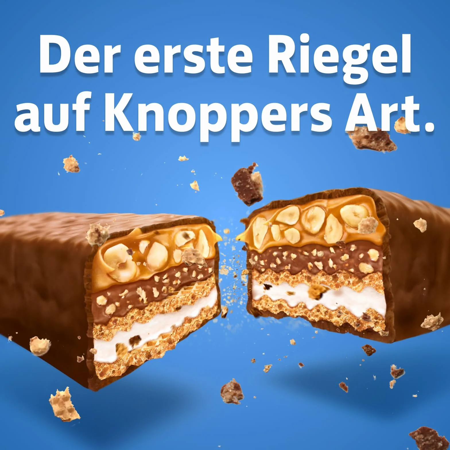 Knoppers Nut Bar - Barre chocolatée aux noisettes et lait, boîte de 24 barres
