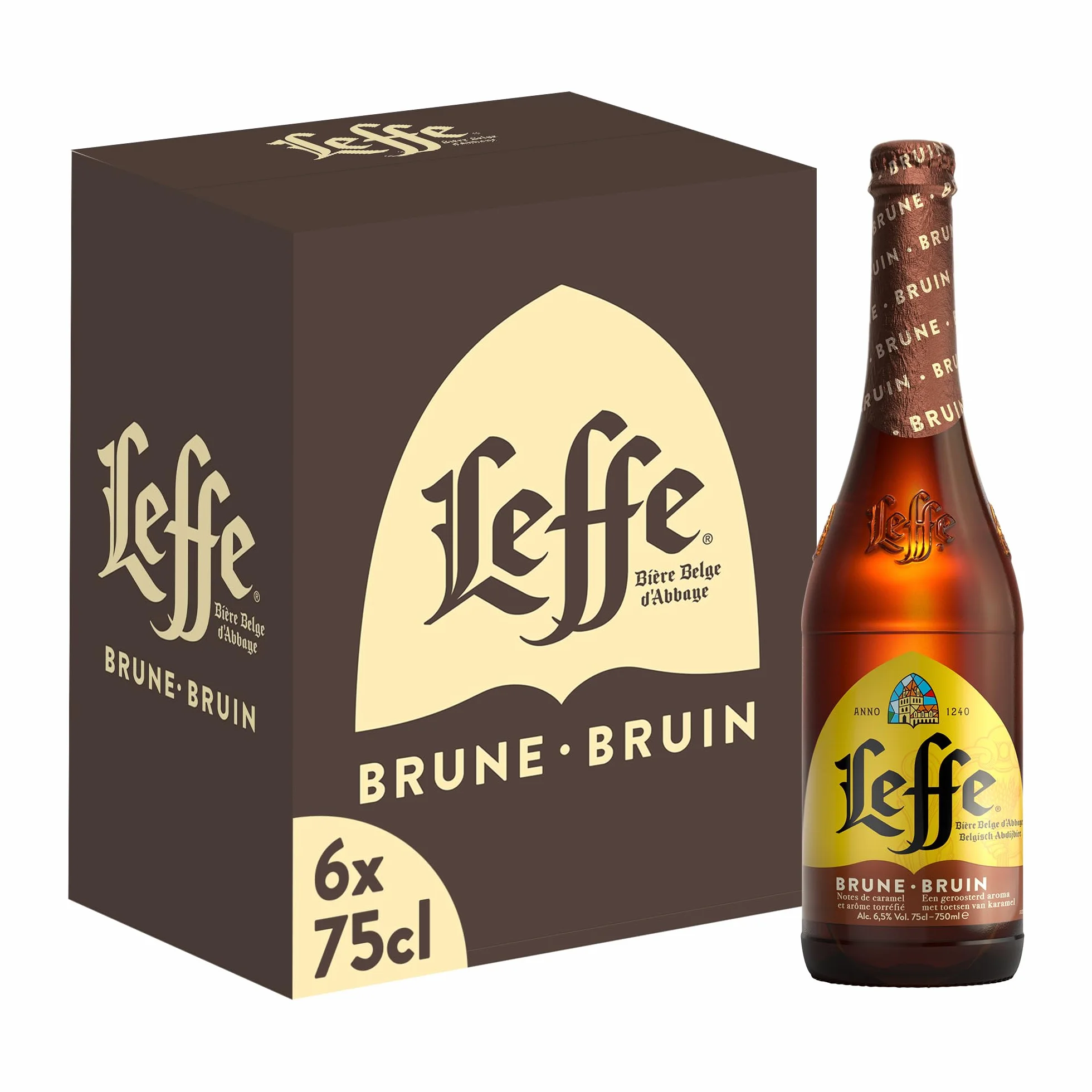 Leffe Brune Bière Pack 6 Bouteilles 75cl