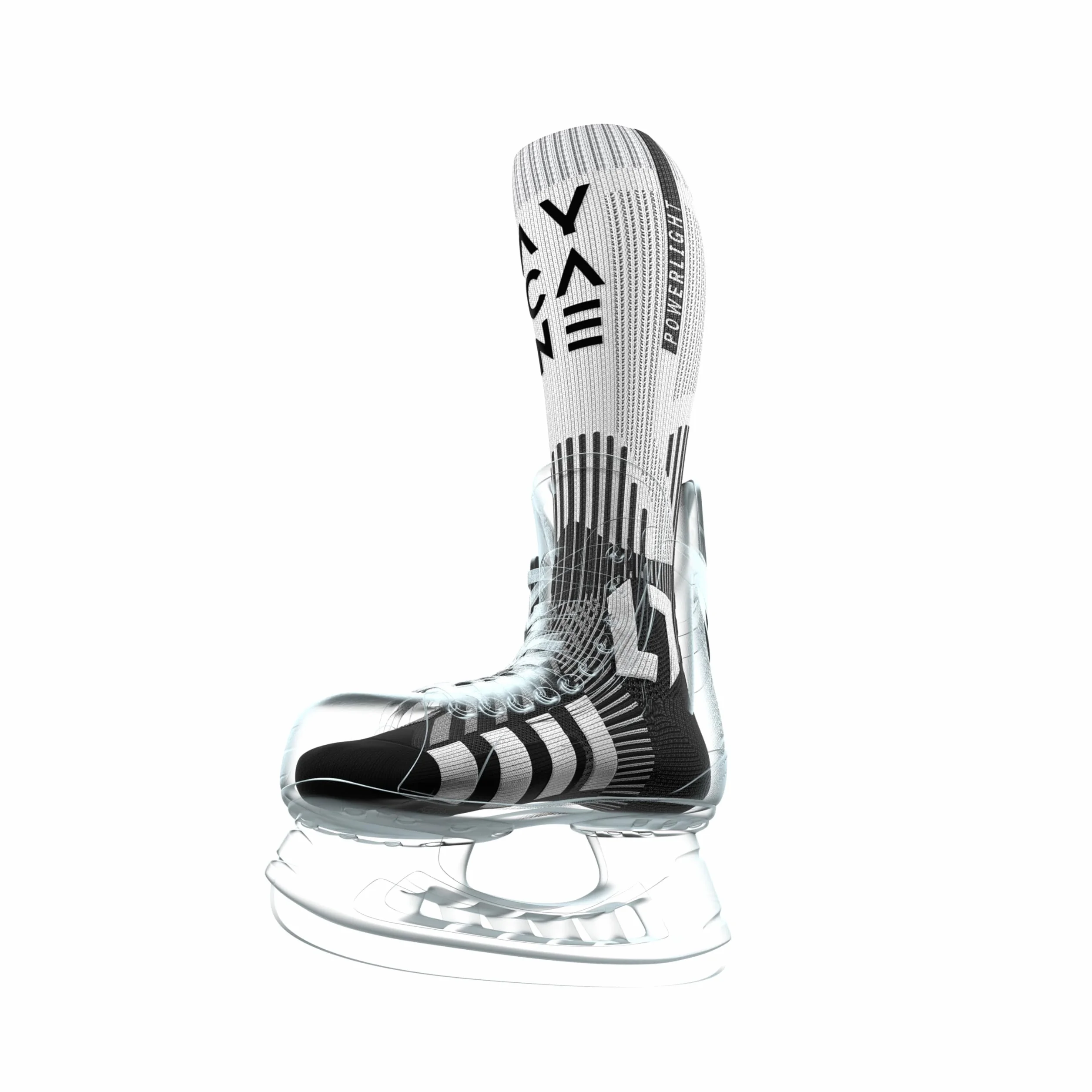 Chaussettes de hockey Powerlight, chaussettes de patins à glace sans couture, protection contre les morsures, évacuation de l'humidité