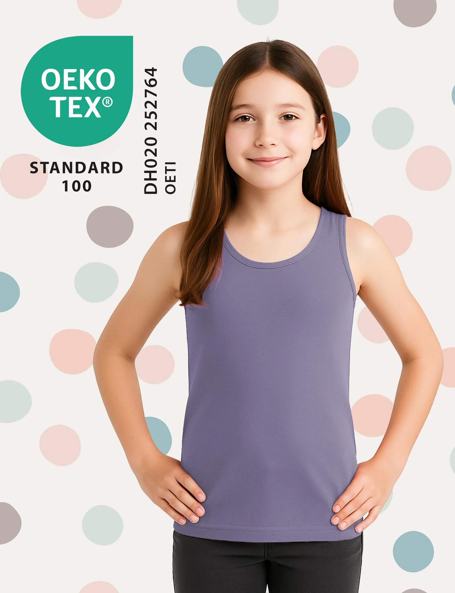 ALPIDEX Lot de 5 Maillots de Corps Filles 100% Coton Débardeur Enfant