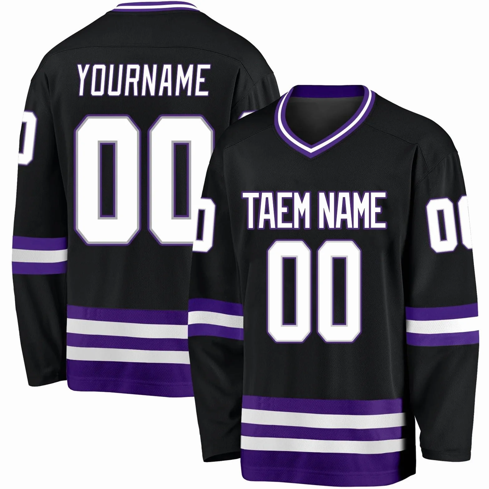 Maillot de Hockey personnalisé avec nom numéro équipe Cadeaux Enfants Adultes Style 3