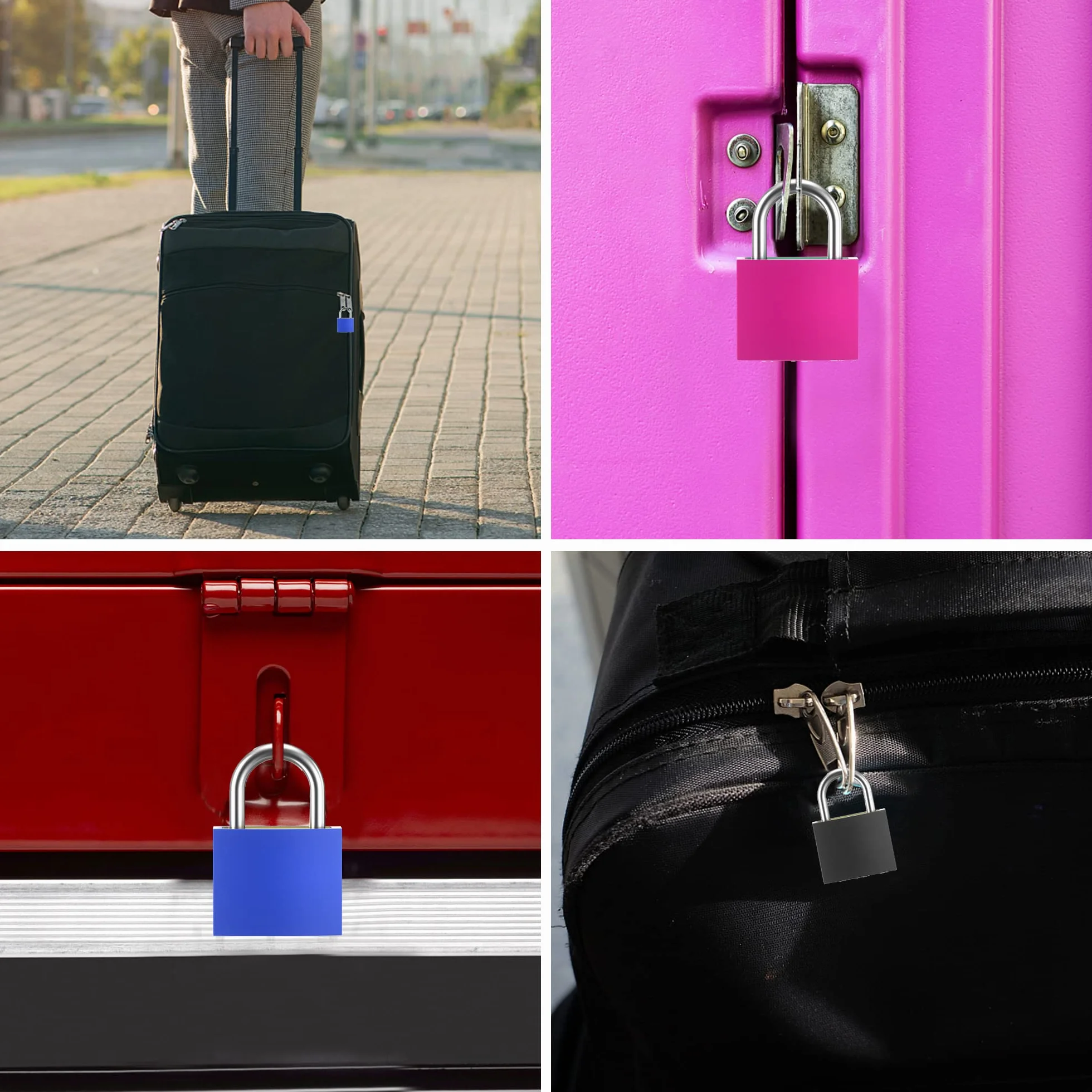 Taiyeestar Lot de 10 Petites Cadenas avec Clés, Cadenas de Valise Mini Cadenas de Sécurité pour Sacs de Voyage, Armoires, Casiers de Gym