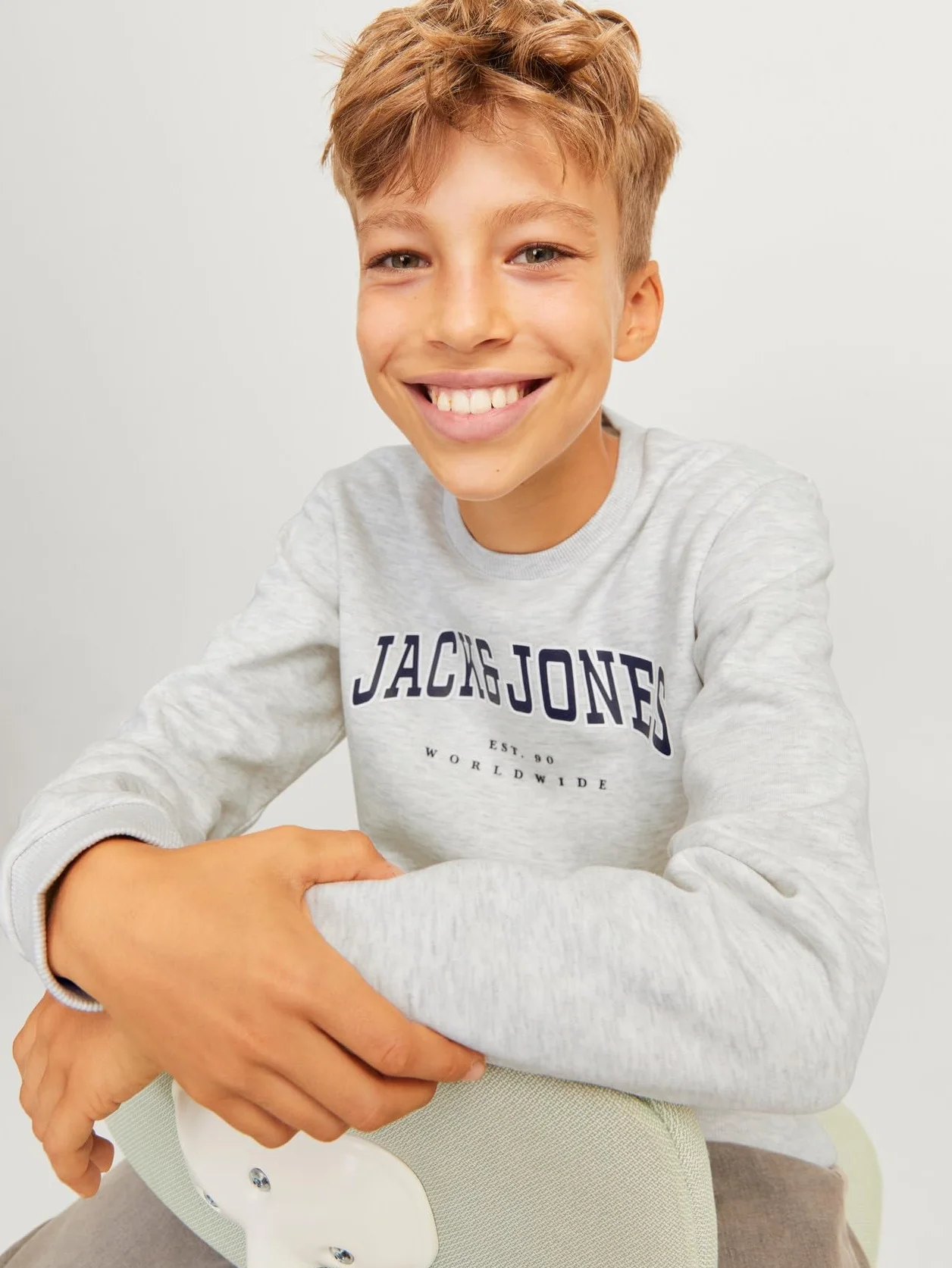 Jack & Jones Jjecaleb Varsity Sweat Crew Neck Maillot de survêtement Garçon
