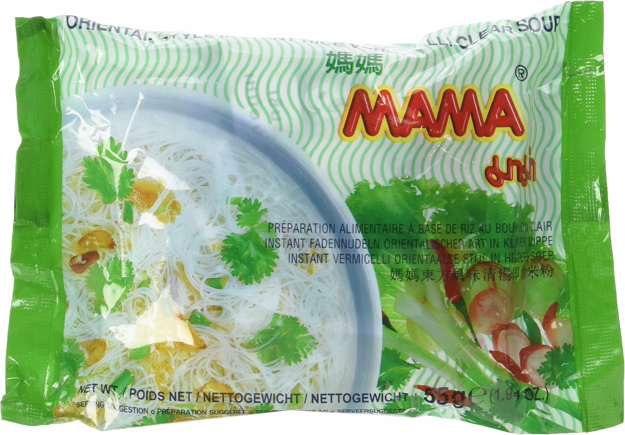 MAMA Vermicelles de Riz Instantanée Soupe Claire 30 x 55 g