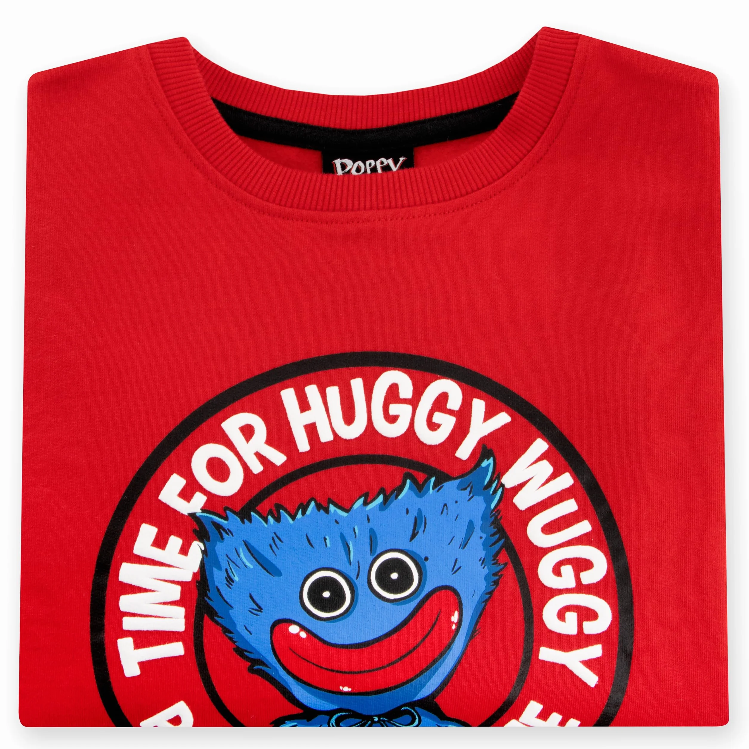Poppy Playtime Pull Garçon, Sweatshirt Huggy Wuggy, Coton Rouge Manches Longues