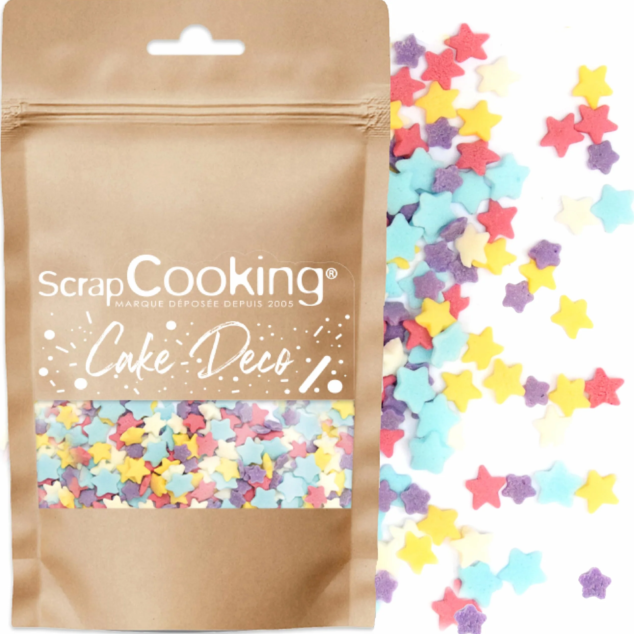 ScrapCooking - Décors Sucrés Étoiles Rainbow - Thème Arc-en-Ciel Multicolore - Décoration Pâtisserie, Desserts, Gâteaux, Biscuits, Cupcakes, Anniversaires - Cake Design - 7401