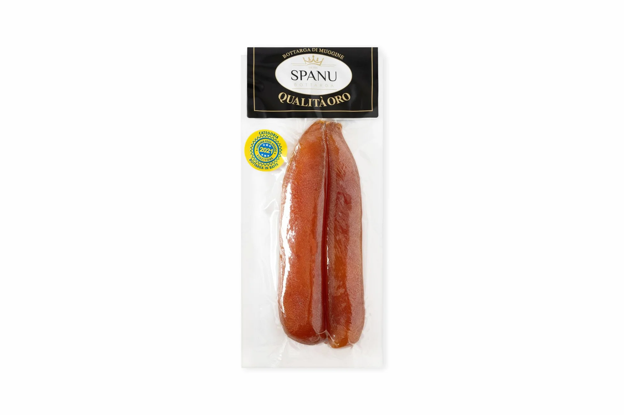 200 gr - Poutargue de mulet. Cabras, Sardaigne. Mullet Roe. Oeufs de mulet transformés à Cabras (Sardaigne), selon la recette originale
