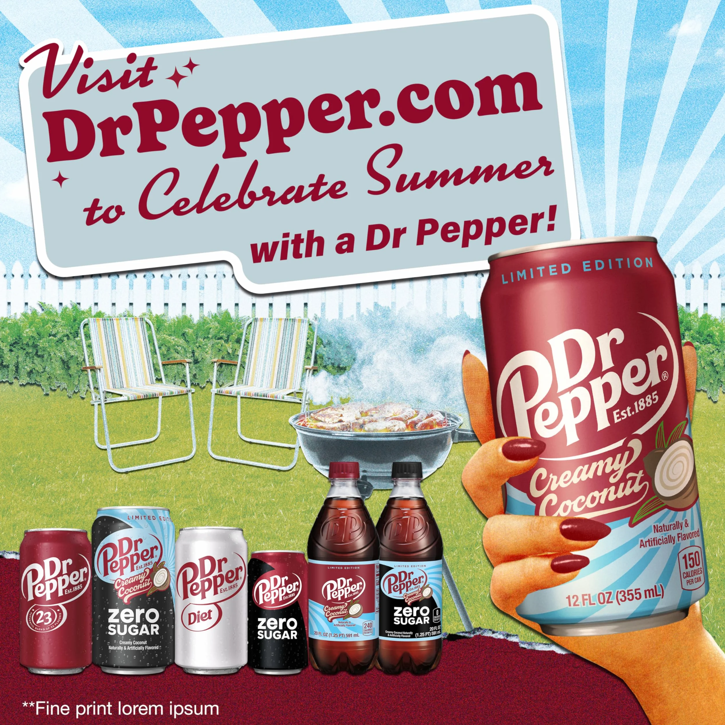Dr Pepper Soda crémeux à la noix de coco, canettes de 355 ml, paquet de 12