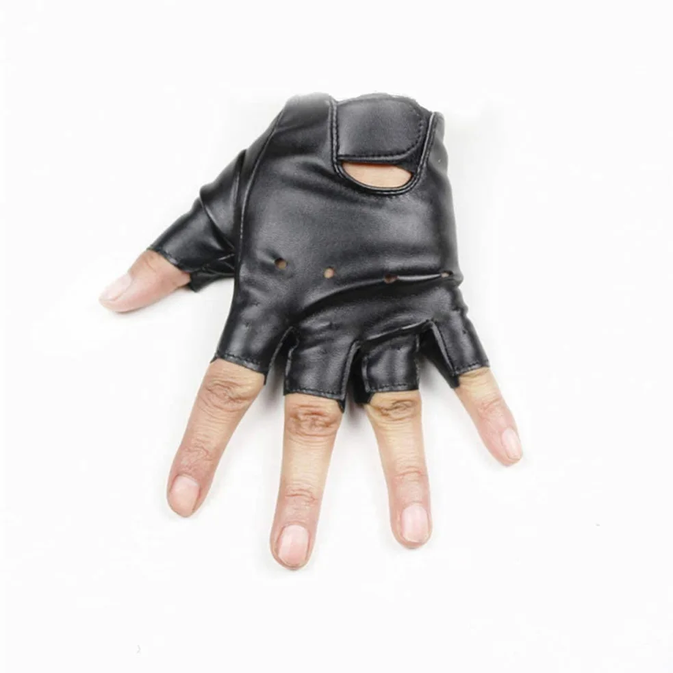 Mitaines en cuir pour enfants, gants de sport demi-doigts, équitation, pêche, chasse