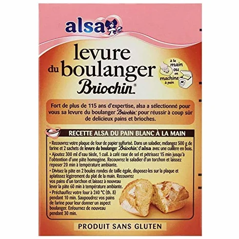 Alsa - Levure De Boulanger Briochin 27G - Lot De 4 - Prix Du Lot - Livraison Rapide En France Métropolitaine Sous 3 Jours Ouverts
