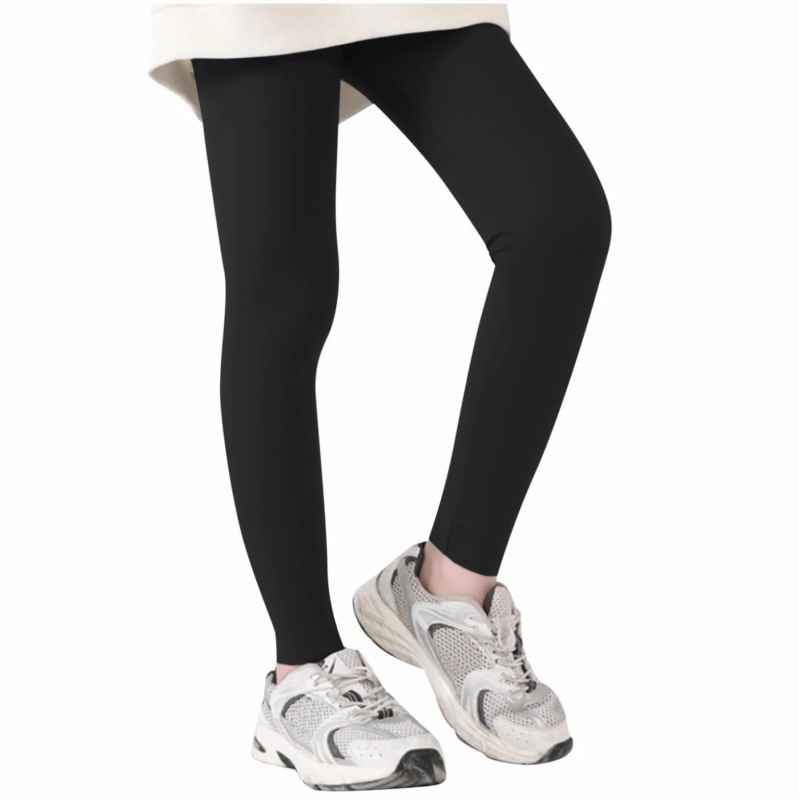 Collants douillets enfant unisexe pantalon sport doux legging élastique opaque respirant couleur unie