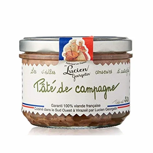 LES VIEILLES CONSERVES D'AUTREFOIS - Paté De Campagne 220G Savoureux et Authentique, Conserve de Viande pour Apéritif ou Plat Principal - Lot De 4 - Vendu Par Lot