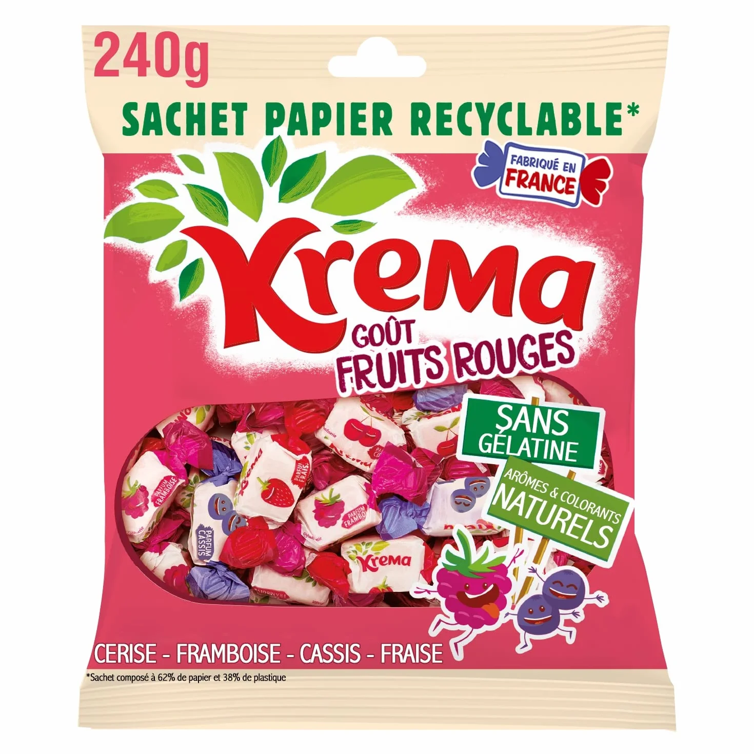 Krema Kréma Fruits Rouges 100% Recyclable 240 g