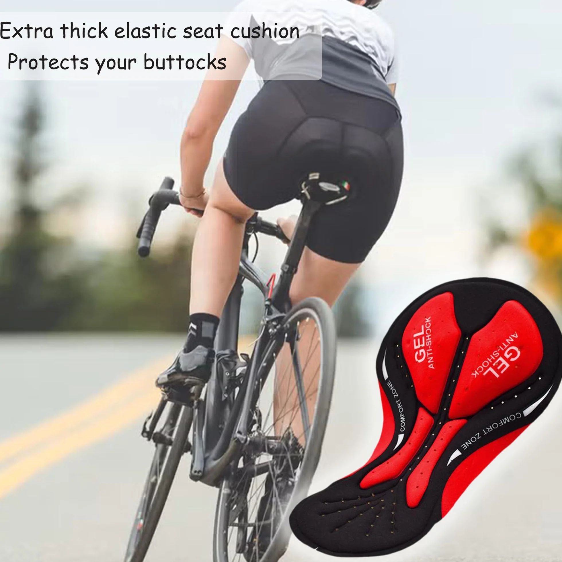 Cyclisme Shorts Gel Rembourré Antichoc Vélo sous-Vêtements Respirant