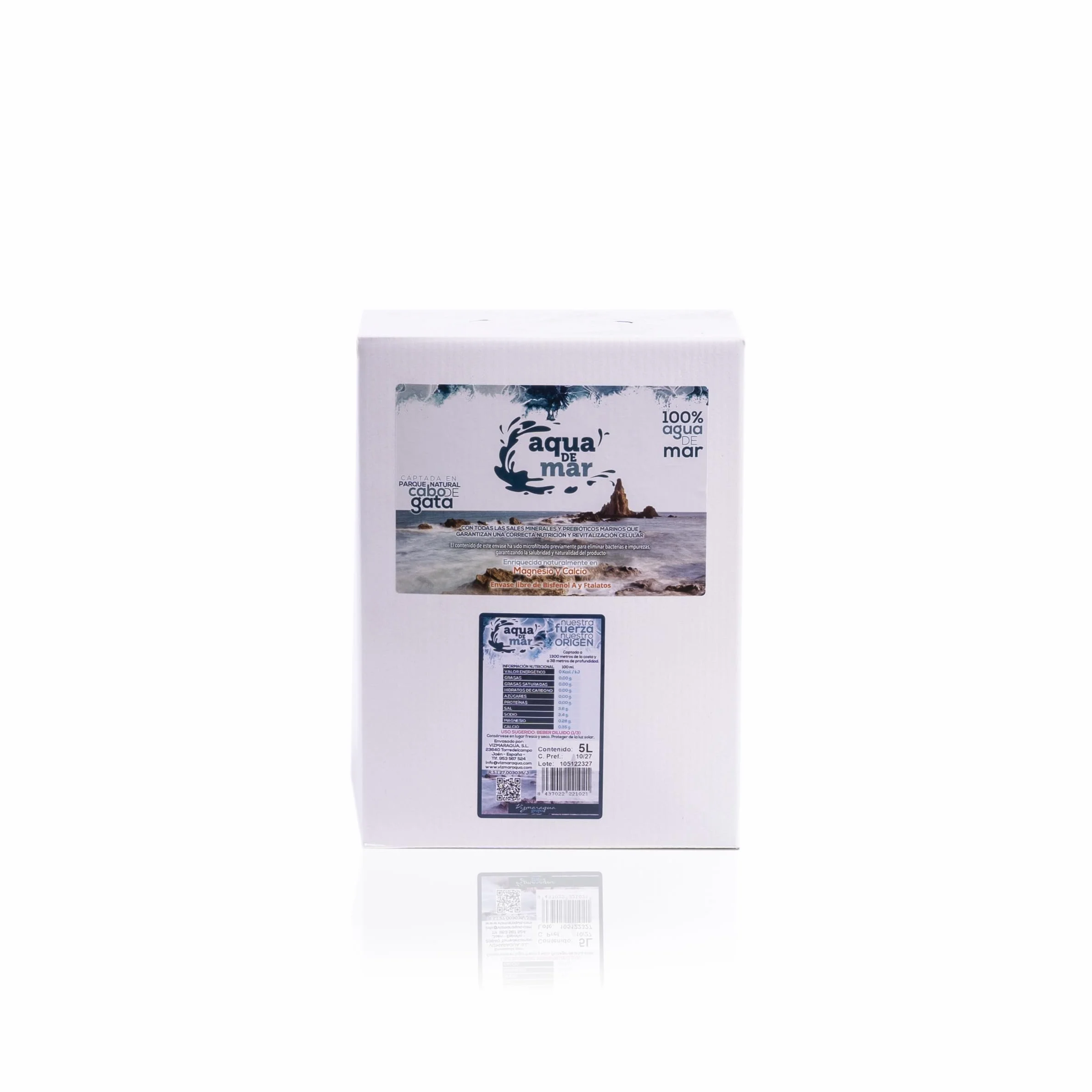 Eau de mer 100 % hypertonique - Format Bag in Box (BiB) -3L / 5L / 10L / 20L - Aqua de mer (10L BiB)