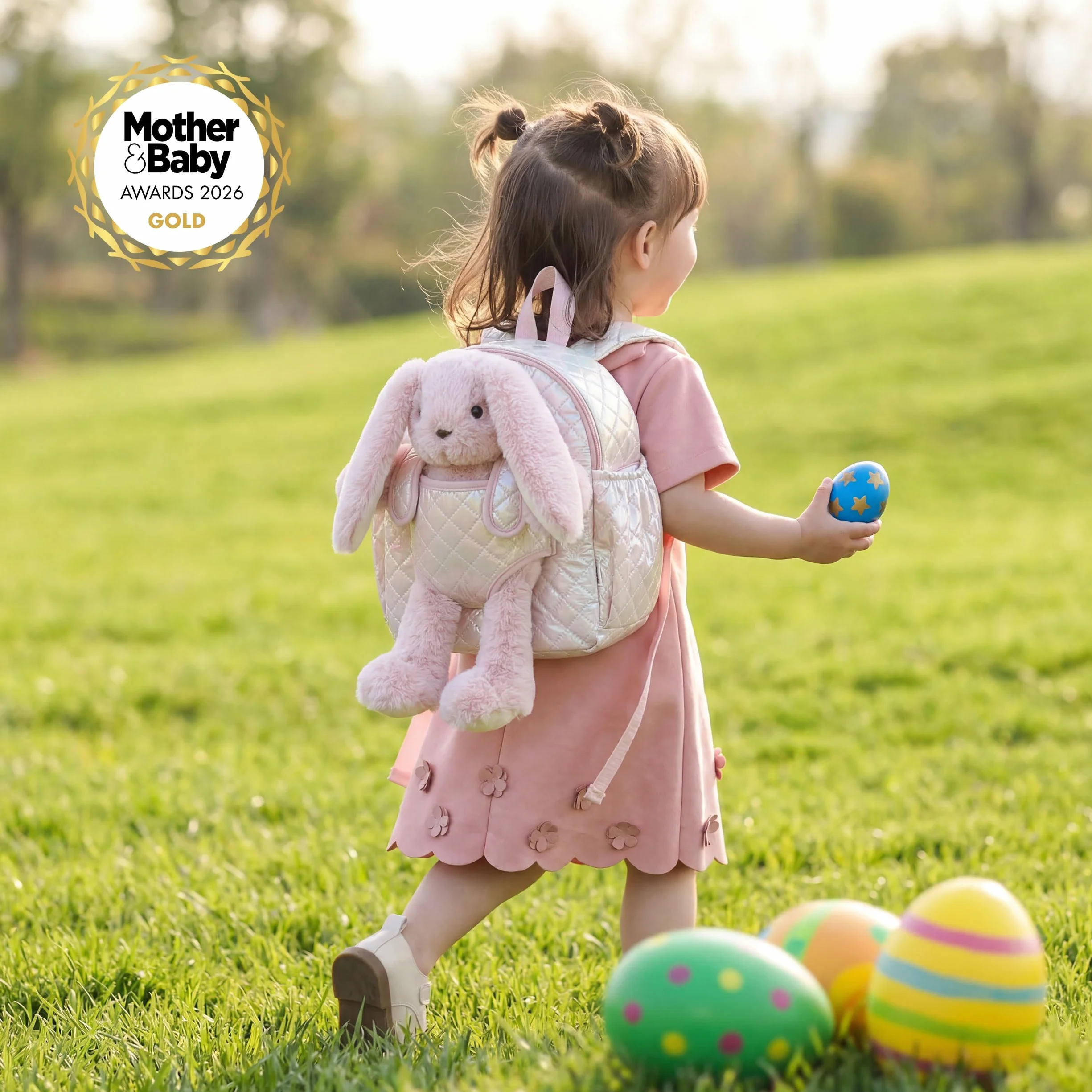 Moonkie Hug & Go Sac à Dos Enfant Cartable Maternelle avec Jouet Amovible pour Filles 1-3 Ans