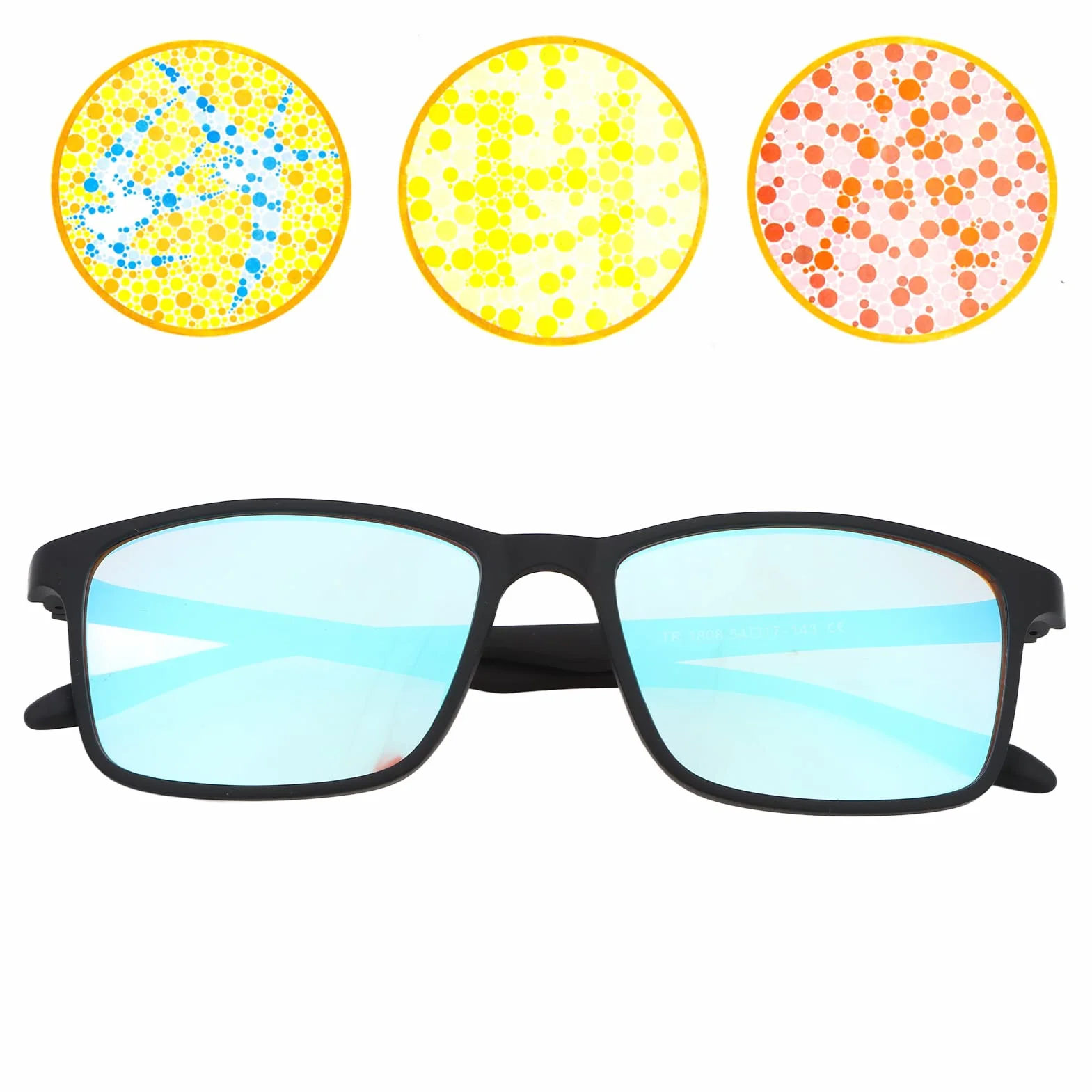 Lunettes Daltonien Correction Rouge-Vert Intérieur Extérieur pour Femmes et Hommes