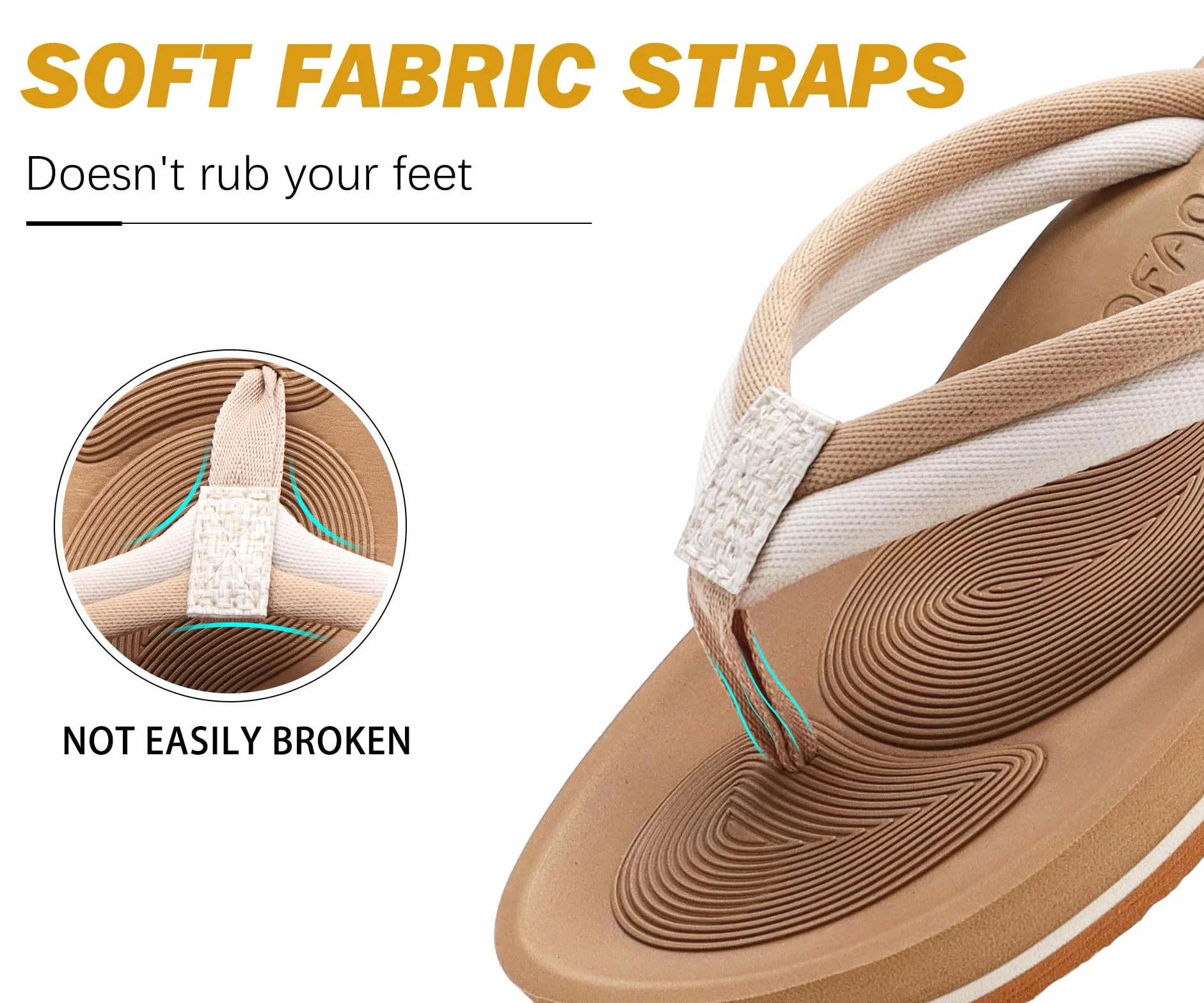 COFACE Tongs Femme Sandales de Plage Légères Antidérapantes Flip Flop
