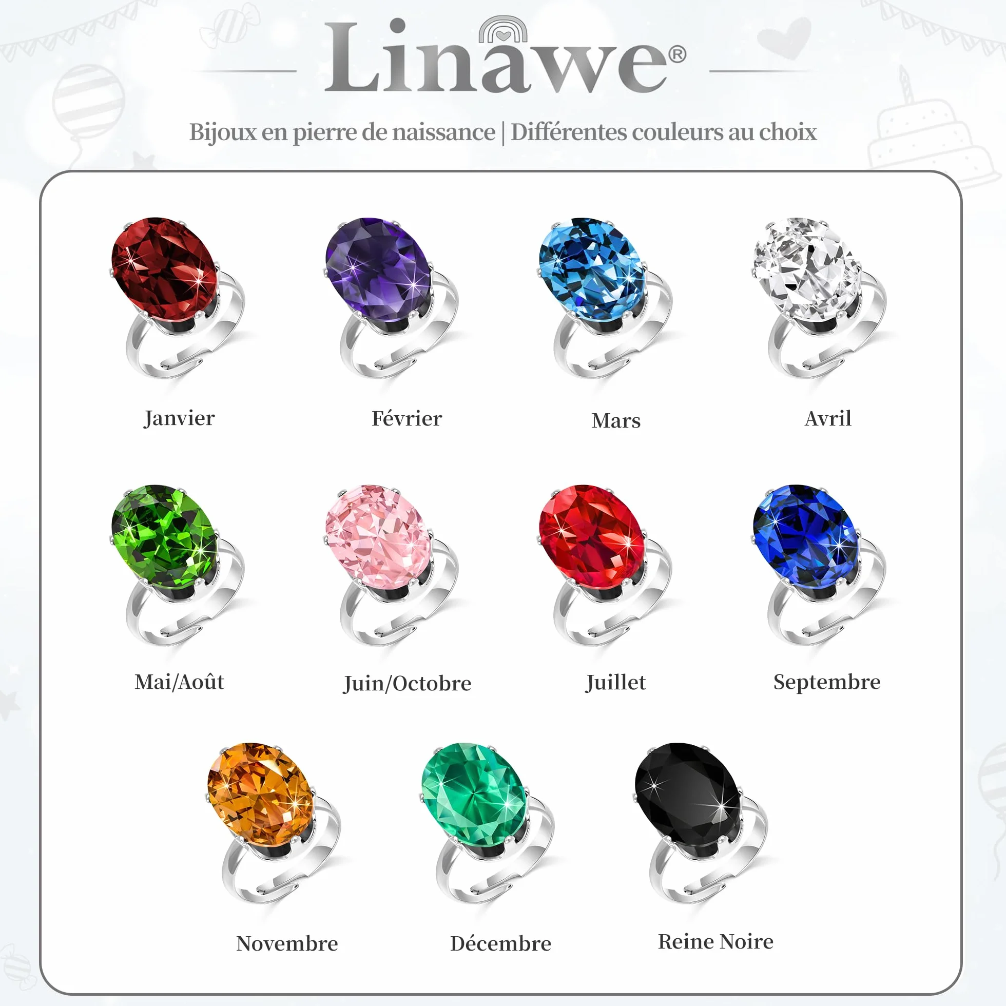 Bague ajustable diamant synthétique Moissanite femme or rose argent trois nuances cuivre