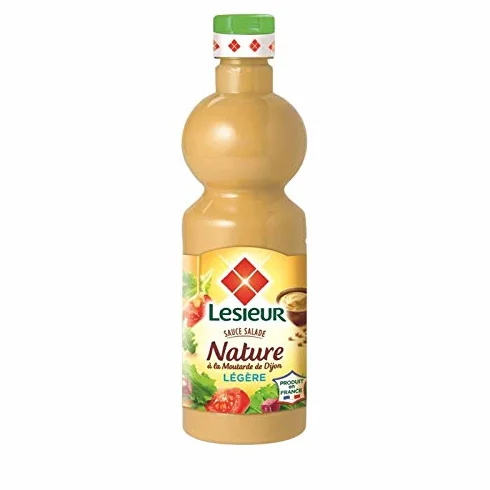 LESIEUR - Lesieur Sauce Salade Nature À La Moutarde De Dijon Legère 500Ml - Lot De 4
