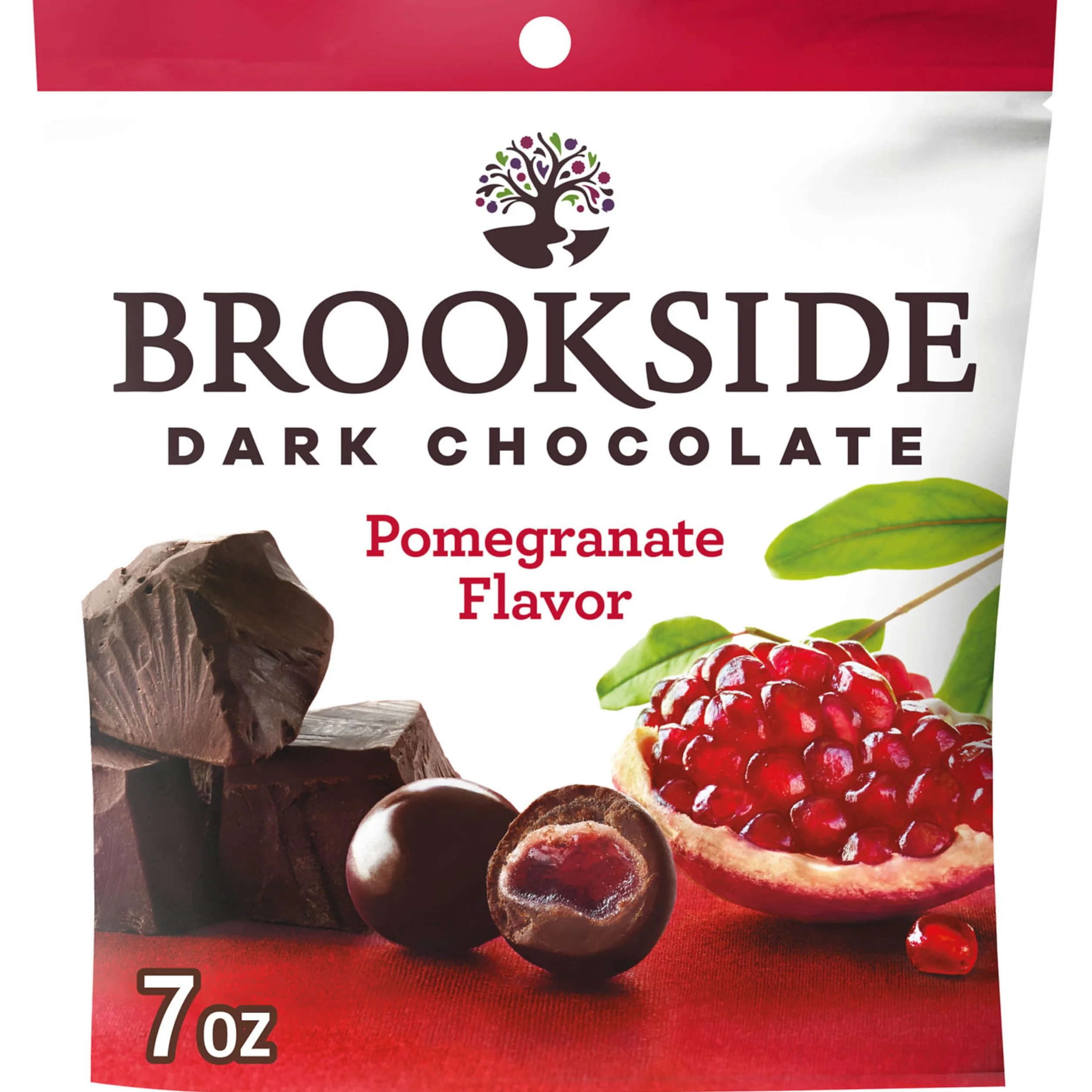 Brookside Dark Chocolate Pomegranate and Fruit Flavors Candy, 7-Ounce Bag by The Hershey Company [Foods]