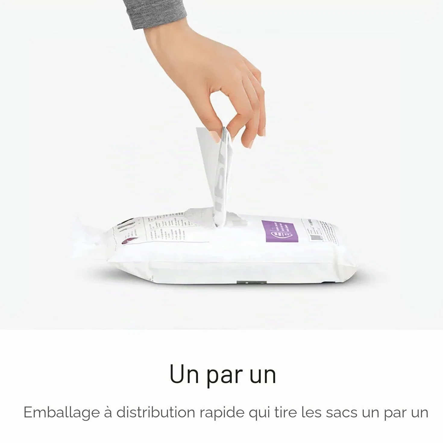 simplehuman CW0261 code M, sacs poubelle sur mesure, 3 x paquet de 20 (60 sacs), plastique blanc