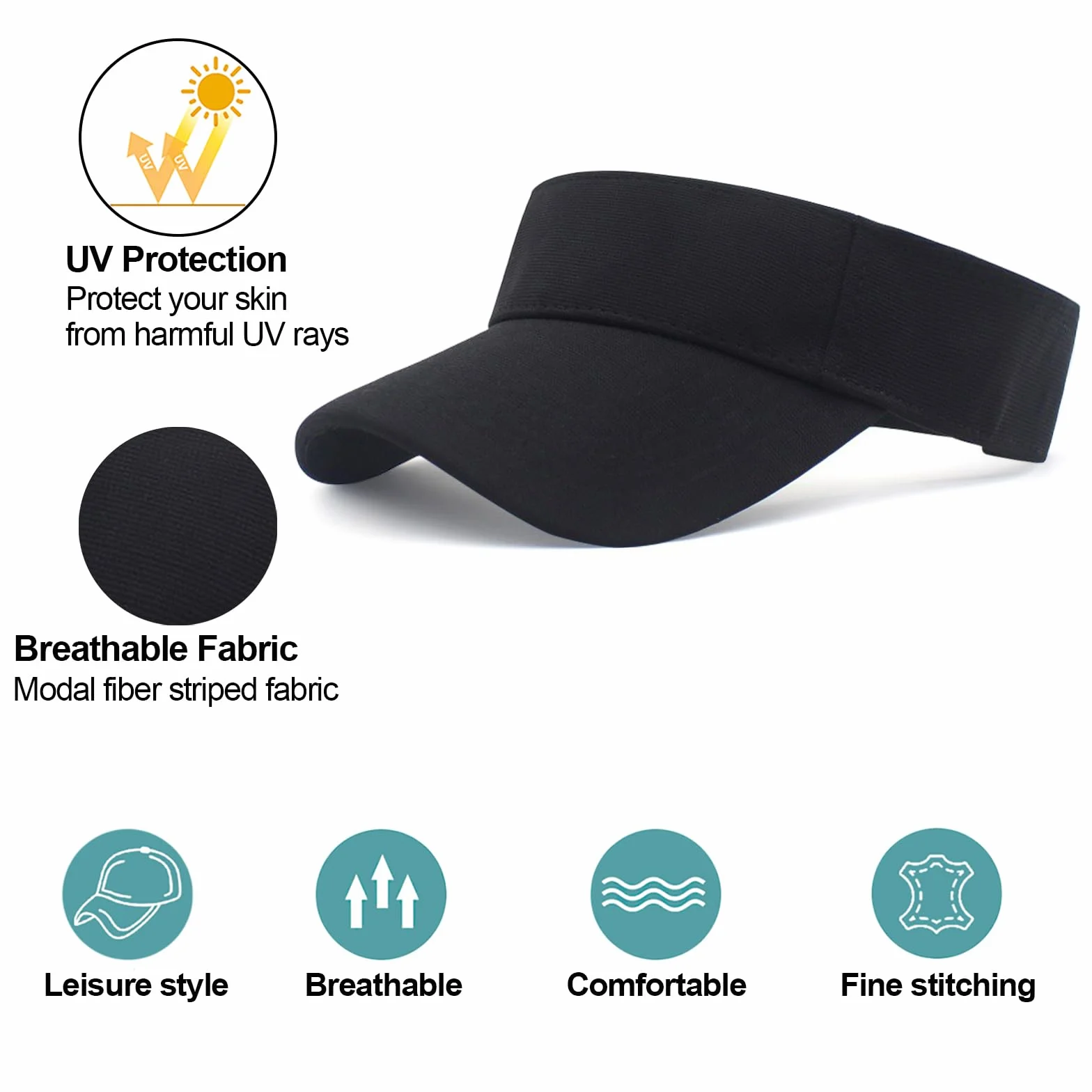 Tiakay Casquette Anti UV Femmes Respirante Réglable Queue de Cheval Visière Soleil Golf Tennis Extérieur