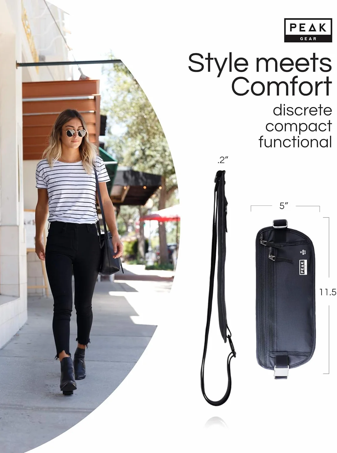 Passeport Ceinture Argent RFID Protection Vol Voyage