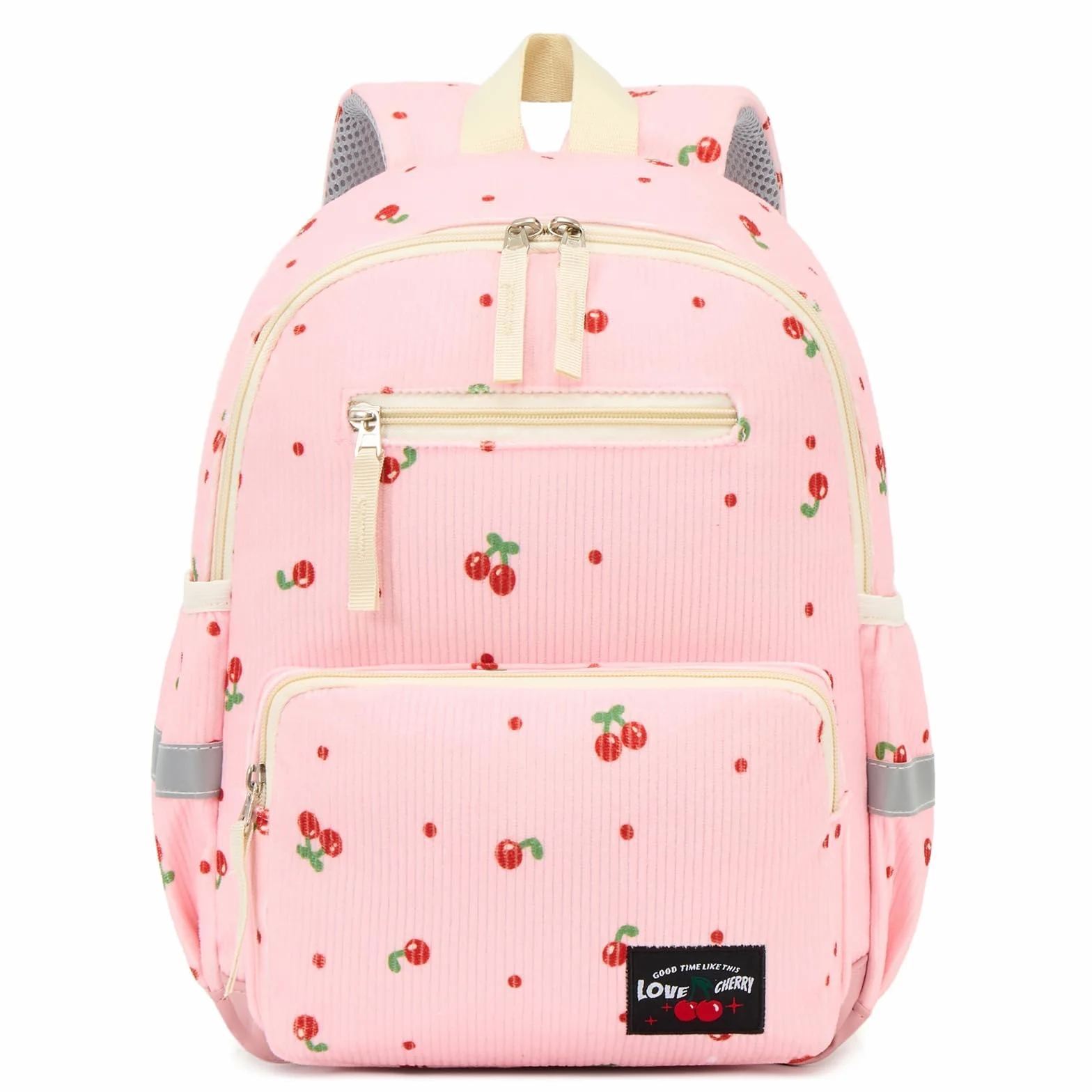 PROTAURI Sac à Dos Enfant Maternelle Fille, Cartable Réfléchissant Fond Nettoyable, 9.2L, Rose Cerise