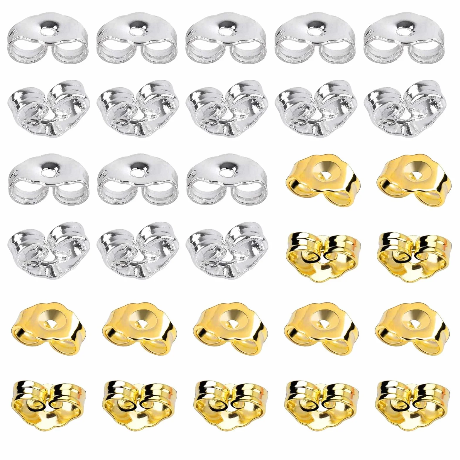 SANNIX 30 pièces fermoirs de boucles d'oreilles de remplacement sécurisés