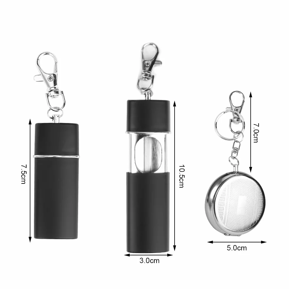 Porte-cendres de Poche Anti Odeurs, Mini Cendrier de Voyage avec Couvercle et Porte-clés, Moderne