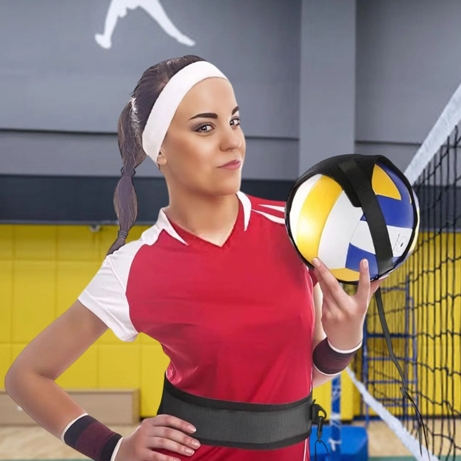 Équipement d'Entraînement de Volley-Ball pour Débutants - Set de Service et Smash avec Accessoires