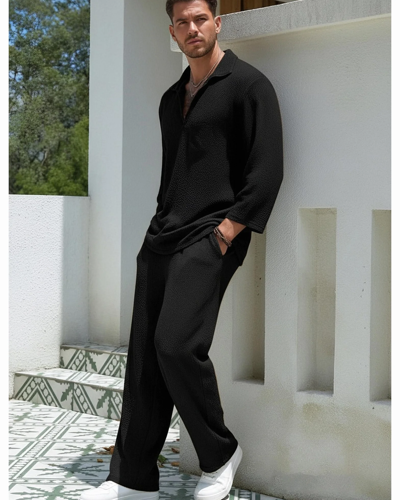 Ensemble Homme Ete Casual Tenue Hawaïenne Légère Survêtement Tracksuit