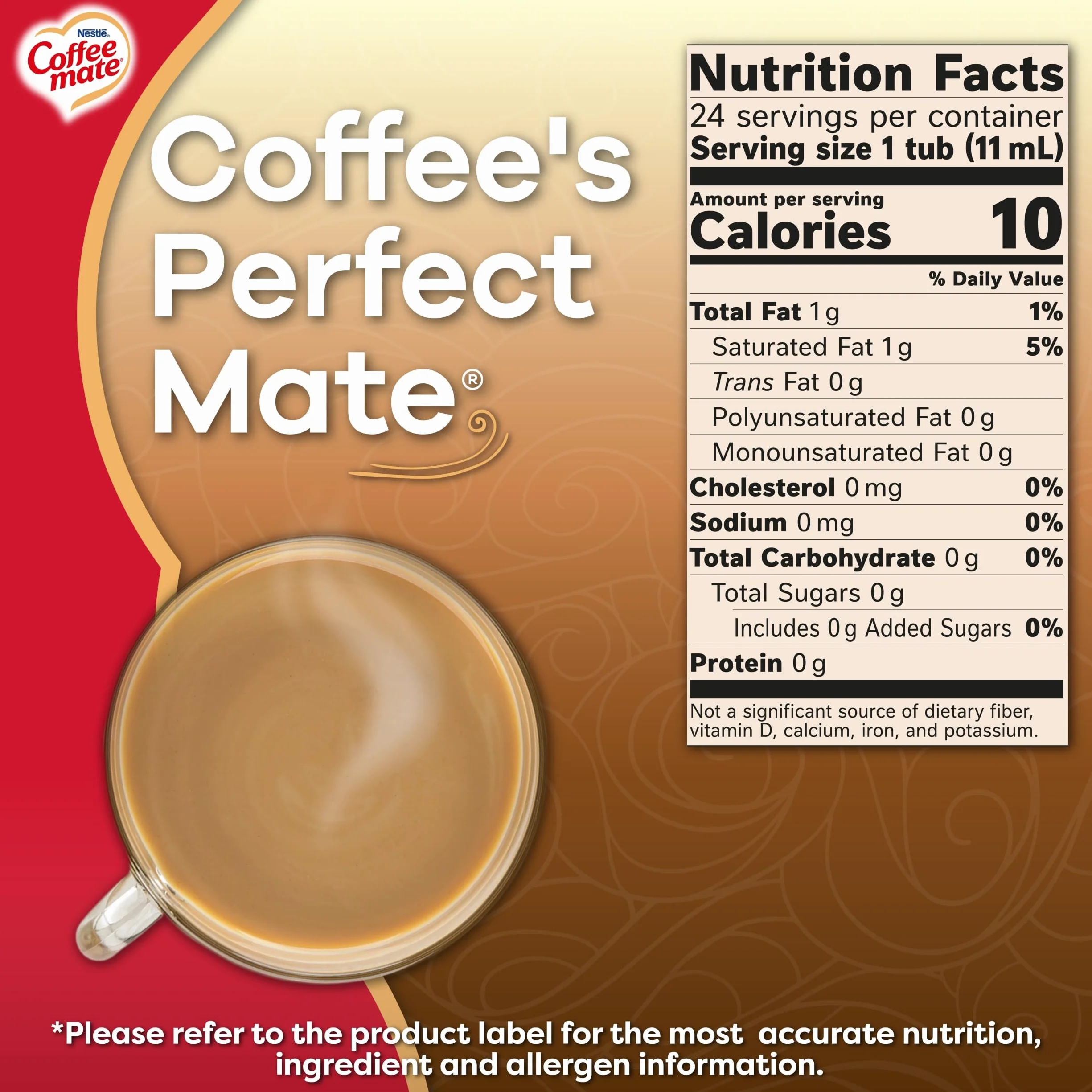 Crème à Café Liquide Nestlé Coffee-Mate Original (24 portions x11ml) Importation US